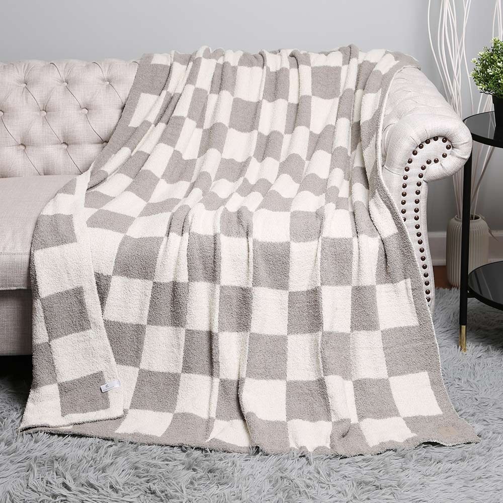 Luxe Plush Check blanket